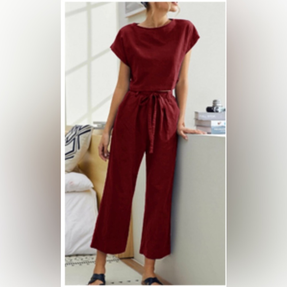 Red two piece outfit size L